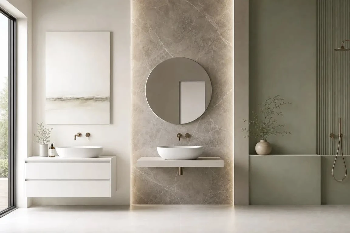 Décoration murale salle de bain : idées de tableau, panneau mural et ambiance zen pour habiller un mur humide