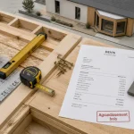 Agrandissement maison ossature bois : panneaux d’ossature sur chantier