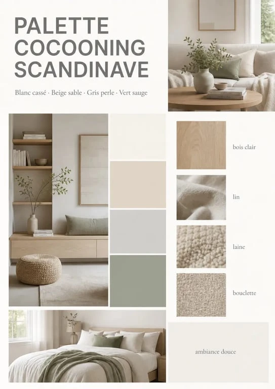 Déco scandinave cocooning : palette de couleurs et matières douces pour un intérieur chaleureux