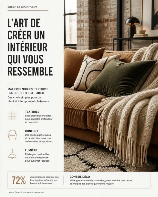 Superposition de textiles pour un salon industriel cocooning