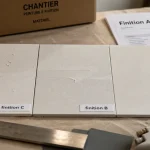 Finition a peinture A B C : échantillons de murs et rendu