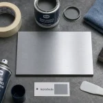 Peindre sur aluminium : préparation anti-écaillage sur plaque satinée