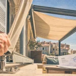 Pose pergola toile Toulon : toile rétractable ajustée au soleil et mistral