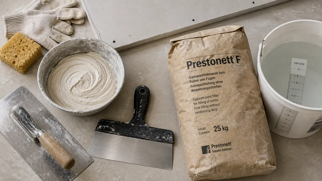 prestonett enduit en poudre, application 1 mm, dilution 45%