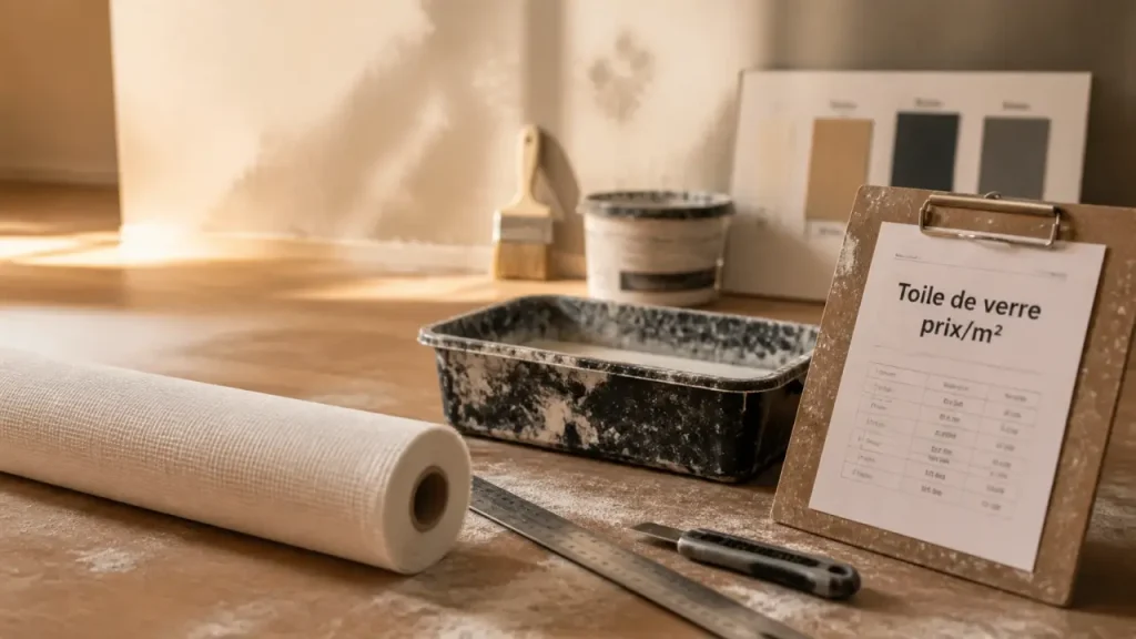 Prix m2 toile de verre : budget, grammage et pose