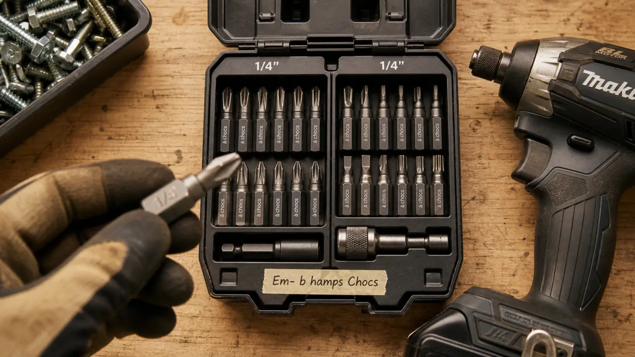 Visseuse a choc embout 1/4" : coffret 31 pièces pour éviter mauvais achat
