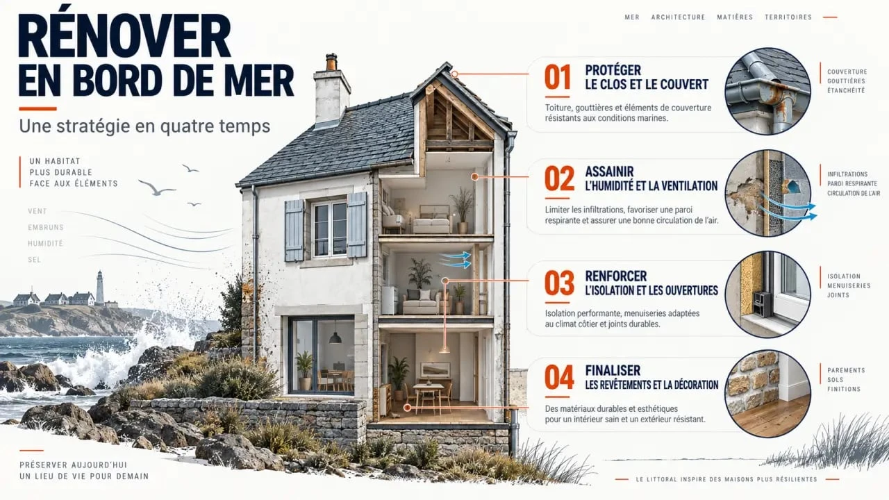 Rénovation maison bord de mer : étapes prioritaires face aux embruns et à l'humidité