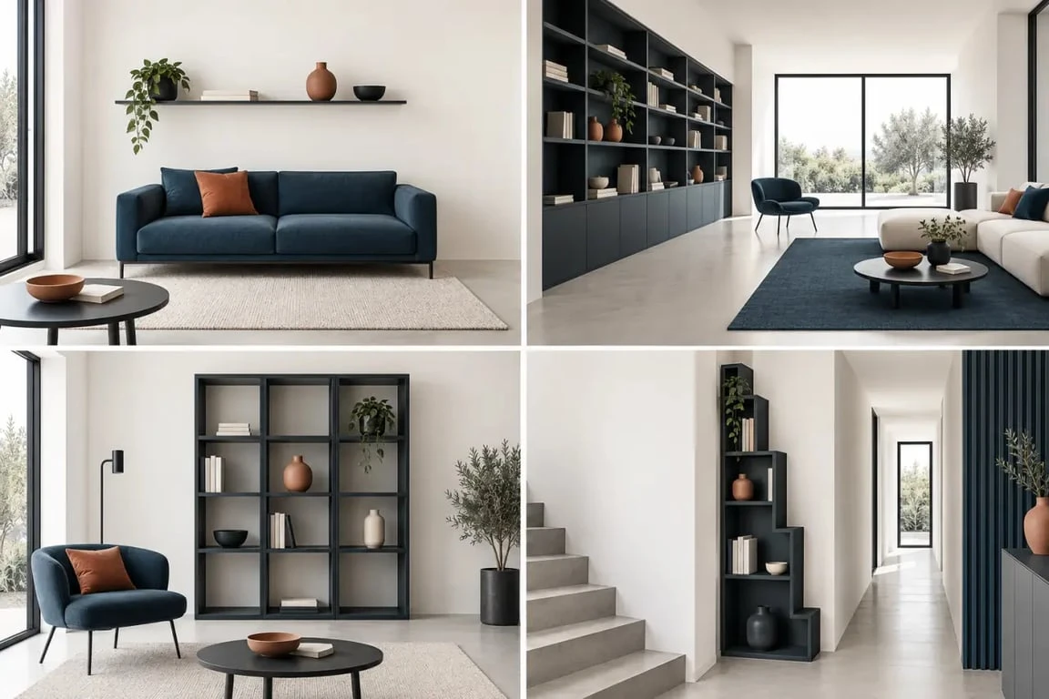 Formats d’étagères pour décoration étagère salon : murale, meuble, cube et escalier