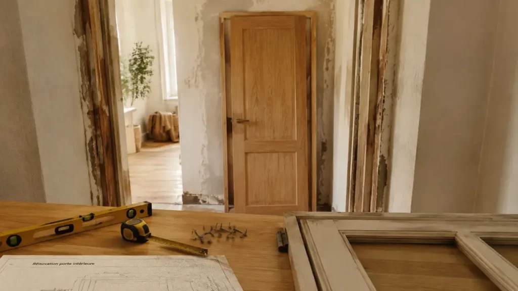 Porte d'interieur pour renovation : mesure du bâti avant commande