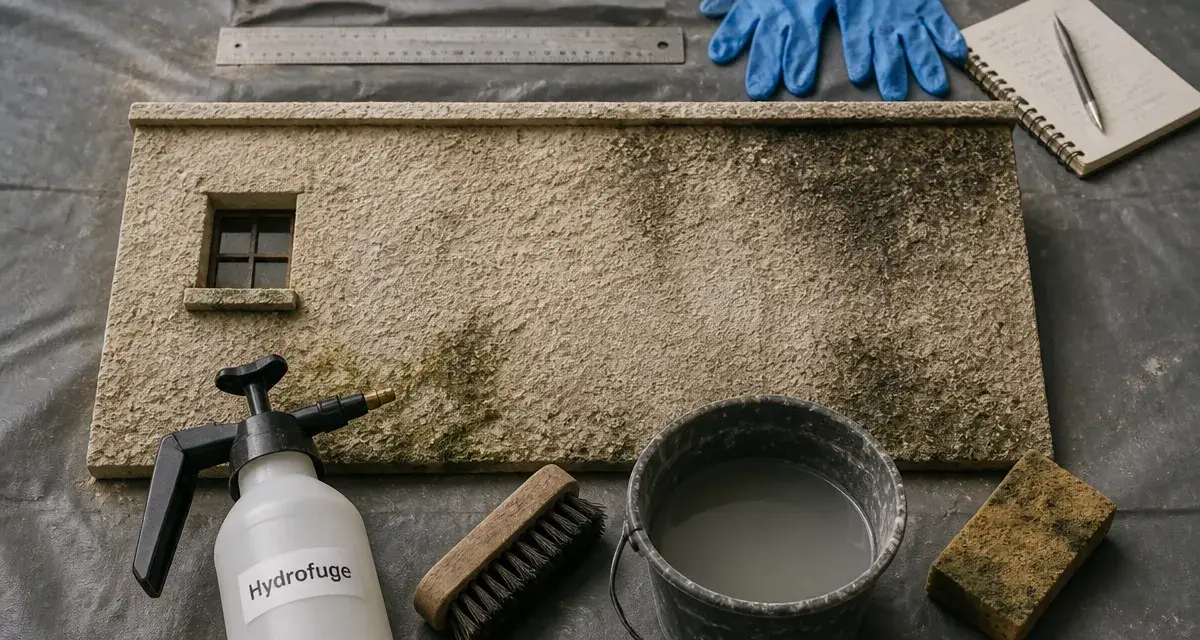 Traitement façade anti-humidité hydrofuge pour murs crépis