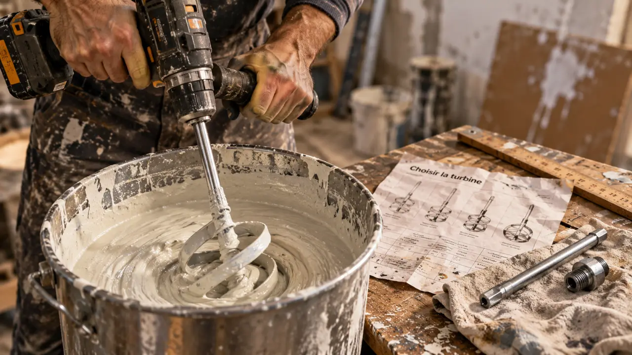 Mélangeur peinture pour perceuse, embout M14 et mandrin : compatibilité