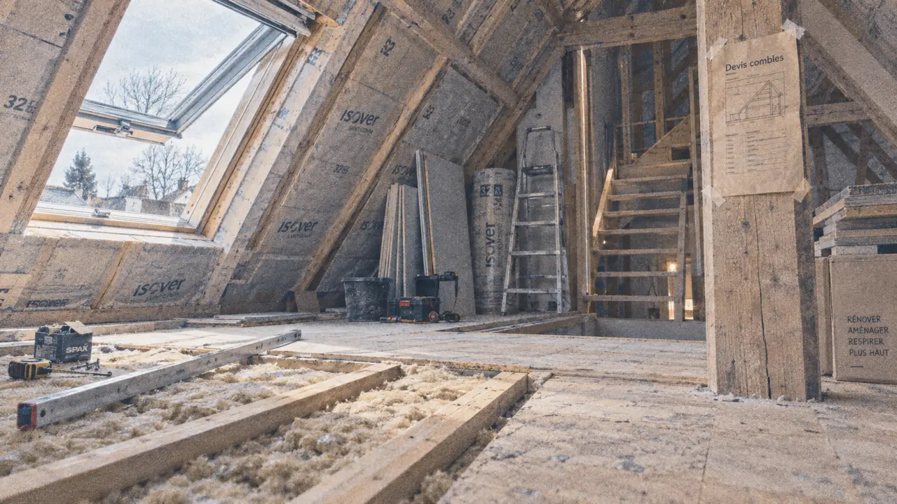 Prix amenagement combles : chantier et devis, aménagement de combles