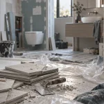 Prix renovation salle de bain : travaux en cours, 400 à 1 000 € par m²